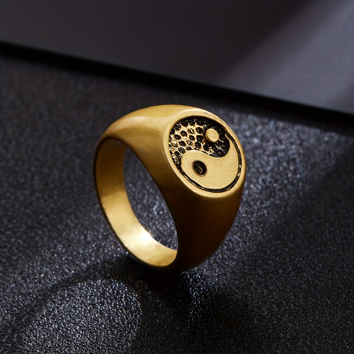 Men's Tai Chi Yin Yang Ring Alloy Hip Hop Style
